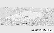 Silver Style Panoramic Map of Qitaihe Shi