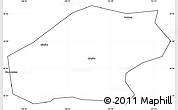 Blank Simple Map of Qitaihe Shi, cropped outside