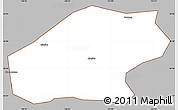 Gray Simple Map of Qitaihe Shi, cropped outside