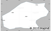 Gray Simple Map of Qitaihe Shi, single color outside