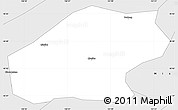 Silver Style Simple Map of Qitaihe Shi
