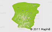 Physical 3D Map of Raohe, cropped outside