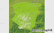 Physical 3D Map of Raohe, satellite outside