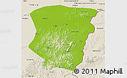 Physical 3D Map of Raohe, shaded relief outside