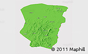Political 3D Map of Raohe, cropped outside