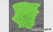 Political 3D Map of Raohe, darken, desaturated