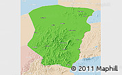 Political 3D Map of Raohe, lighten