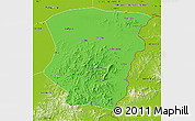 Political 3D Map of Raohe, physical outside