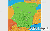 Political 3D Map of Raohe