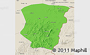 Political 3D Map of Raohe, shaded relief outside
