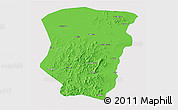 Political 3D Map of Raohe, single color outside