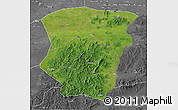 Satellite 3D Map of Raohe, desaturated