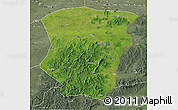 Satellite 3D Map of Raohe, semi-desaturated