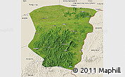 Satellite 3D Map of Raohe, shaded relief outside