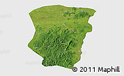 Satellite 3D Map of Raohe, single color outside