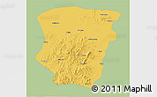 Savanna Style 3D Map of Raohe, single color outside