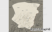 Shaded Relief 3D Map of Raohe, darken