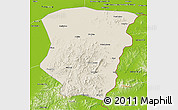 Shaded Relief 3D Map of Raohe, physical outside