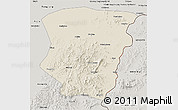 Shaded Relief 3D Map of Raohe, semi-desaturated