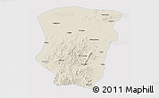 Shaded Relief 3D Map of Raohe, single color outside