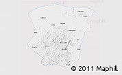 Silver Style 3D Map of Raohe, single color outside