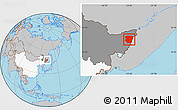 Gray Location Map of Raohe, highlighted country, highlighted parent region