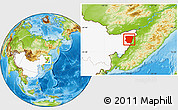Physical Location Map of Raohe, highlighted country