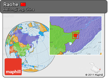 Political Location Map of Raohe