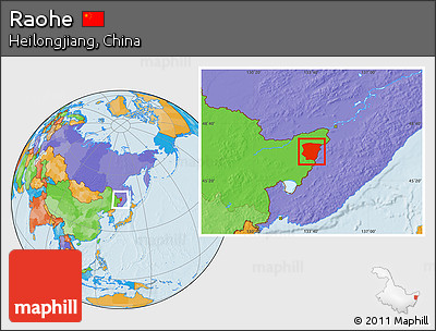 Political Location Map of Raohe