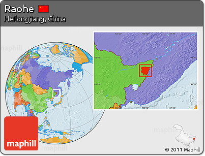 Political Location Map of Raohe