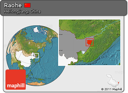 Satellite Location Map of Raohe, highlighted country, highlighted parent region