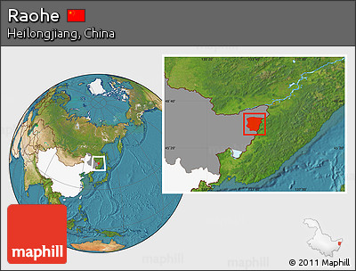 Satellite Location Map of Raohe, highlighted country, highlighted parent region