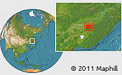 Satellite Location Map of Raohe