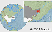Savanna Style Location Map of Raohe, highlighted country, highlighted parent region, hill shading