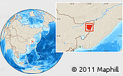 Shaded Relief Location Map of Raohe