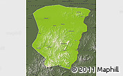 Physical Map of Raohe, darken, semi-desaturated