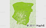 Physical Map of Raohe, lighten