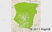 Physical Map of Raohe, shaded relief outside