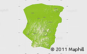 Physical Map of Raohe, single color outside
