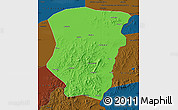 Political Map of Raohe, darken