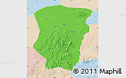 Political Map of Raohe, lighten