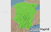 Political Map of Raohe, semi-desaturated