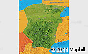 Satellite Map of Raohe, political outside