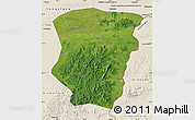 Satellite Map of Raohe, shaded relief outside