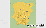 Savanna Style Map of Raohe, single color outside