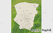 Shaded Relief Map of Raohe, satellite outside