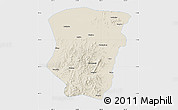 Shaded Relief Map of Raohe, single color outside