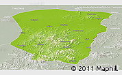 Physical Panoramic Map of Raohe, lighten, semi-desaturated