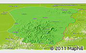 Political Panoramic Map of Raohe, physical outside