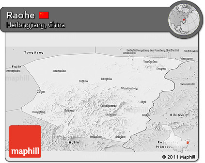 Silver Style Panoramic Map of Raohe